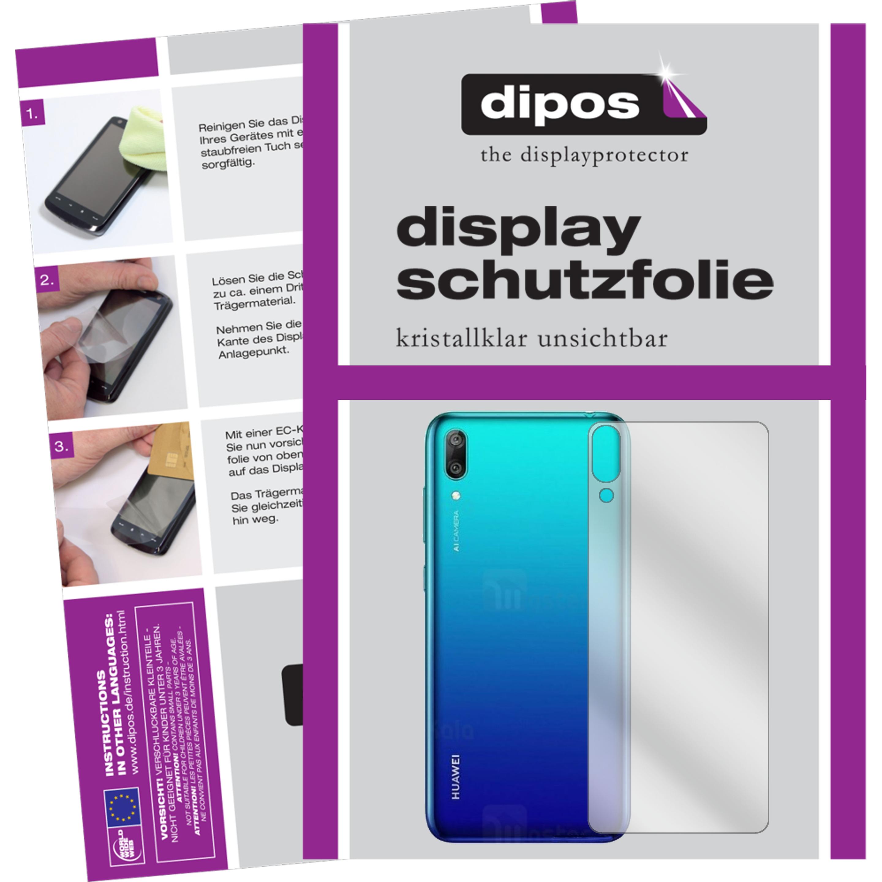 Dipos Displayschutzfolie Crystalclear (2 Stück, Huawei Y7 Pro (2019)), Smartphone Schutzfolie, Transparent