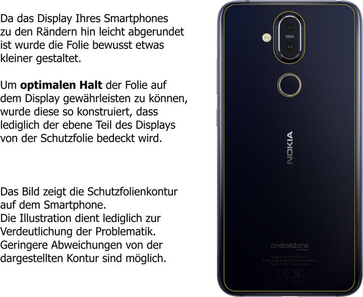 Dipos Pellicola Protettiva Per Nokia 8.1 (6 Pezzi) | Crystalclear, Taglio Laser, Made In Germany, Anti Graffio