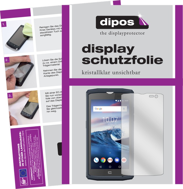 Actual product image Dipos Screen Protector Crystalclear (2 Piece, Crosscall Core X3)