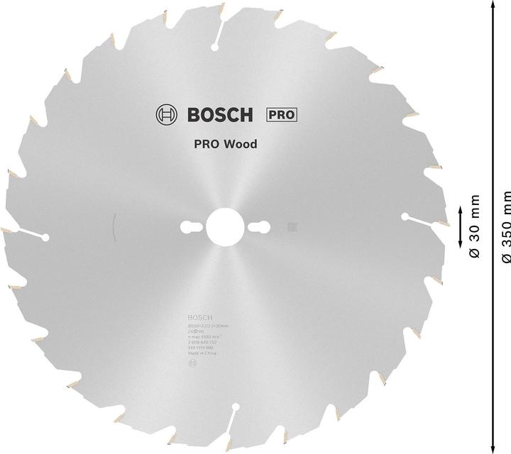Actual product image Bosch Professional Zubehör PRO Wood circular saw blade, 350 x 3.2 x 30 mm