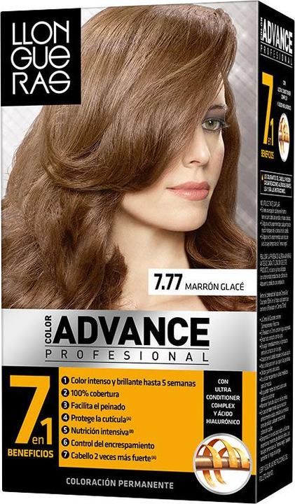 Actual product image Llongueras COLOR ADVANCE #7.77-marrón glacé (7.77 Iced Brown)