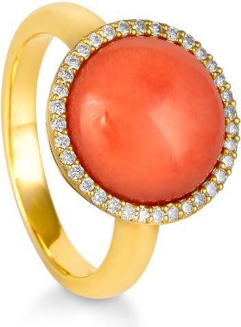 Immagine prodotto Breuning ANELLO - E.KORALLE/Brill. 0,228 Ct. H/si (50, Oro 750/18 K)