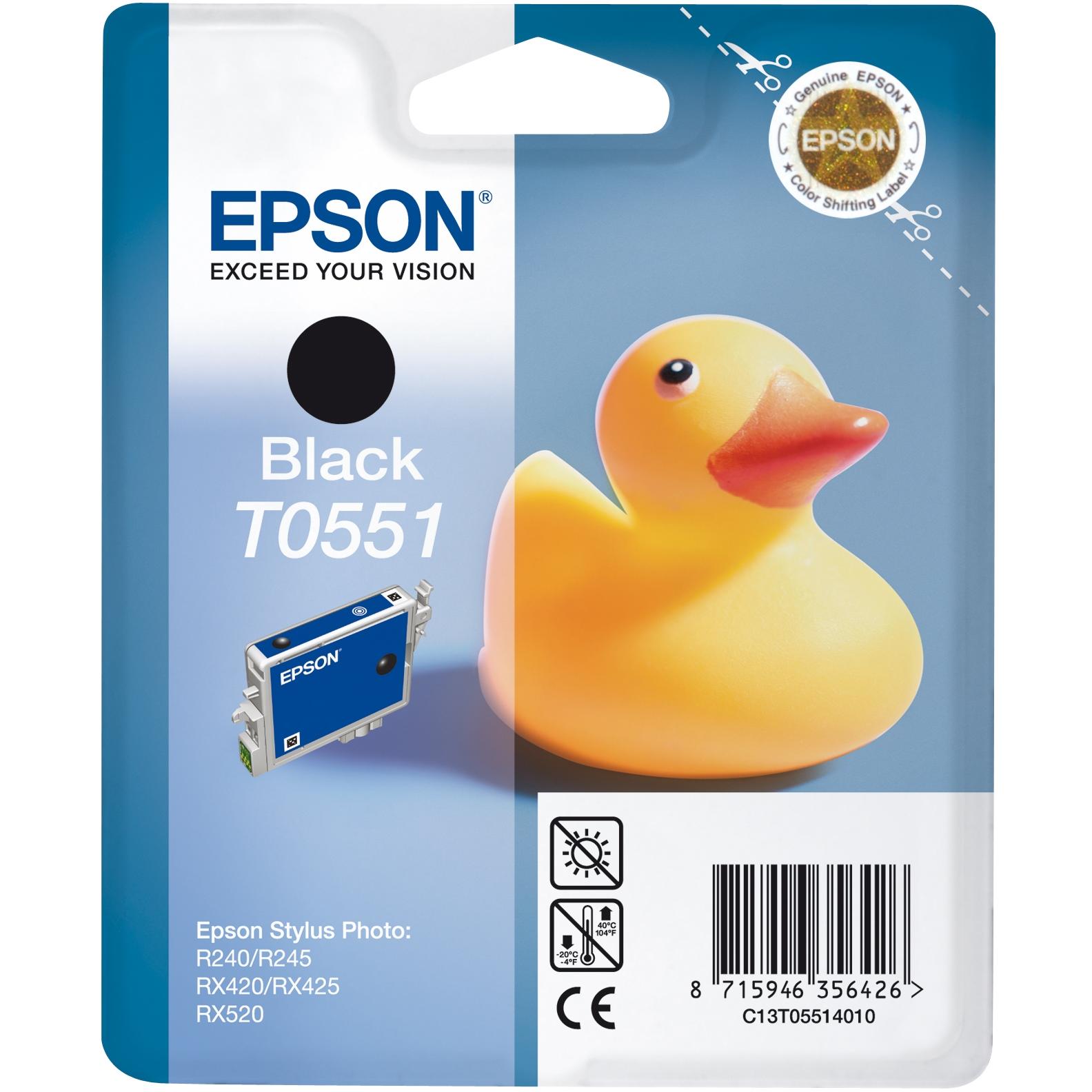 Epson, Druckerpatrone, T0551 (BK)