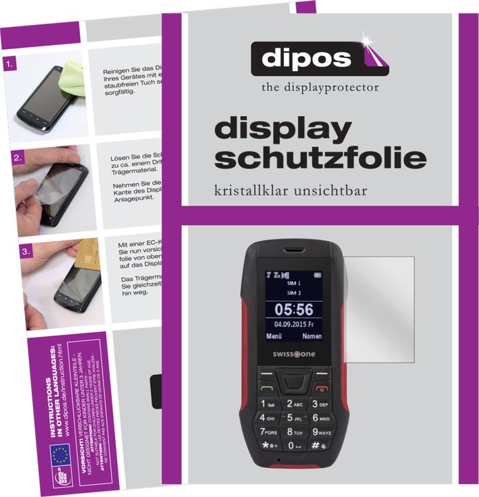 Dipos Pellicola Protettiva Cristallo Per Swisstone SD 530 – 2 Pezzi, Made In Germany