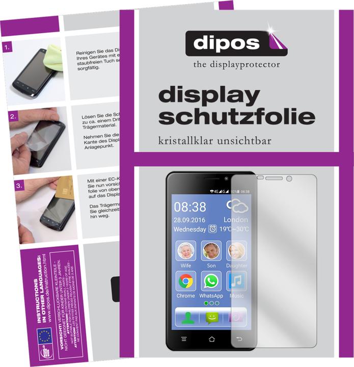 dipos I 2X Protection ecrán Compatible avec Switel eSmart M2 Films de Protection d'écran Transparent