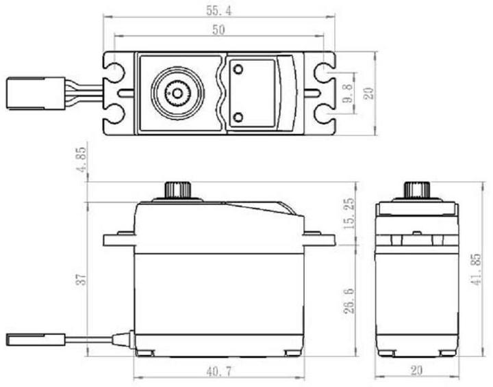 Produktbild Savöx Standard Servo SG-0351+ 4.1 kg, 0.17 s, Digital