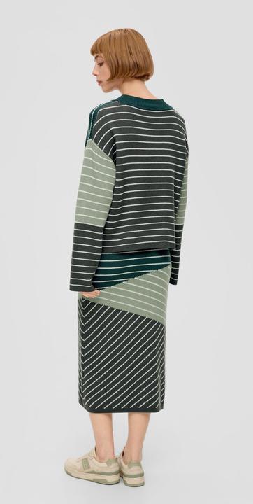 Produktbild s.Oliver Strickpullover Strickpulli mit asymmetrischen Streifen (34)