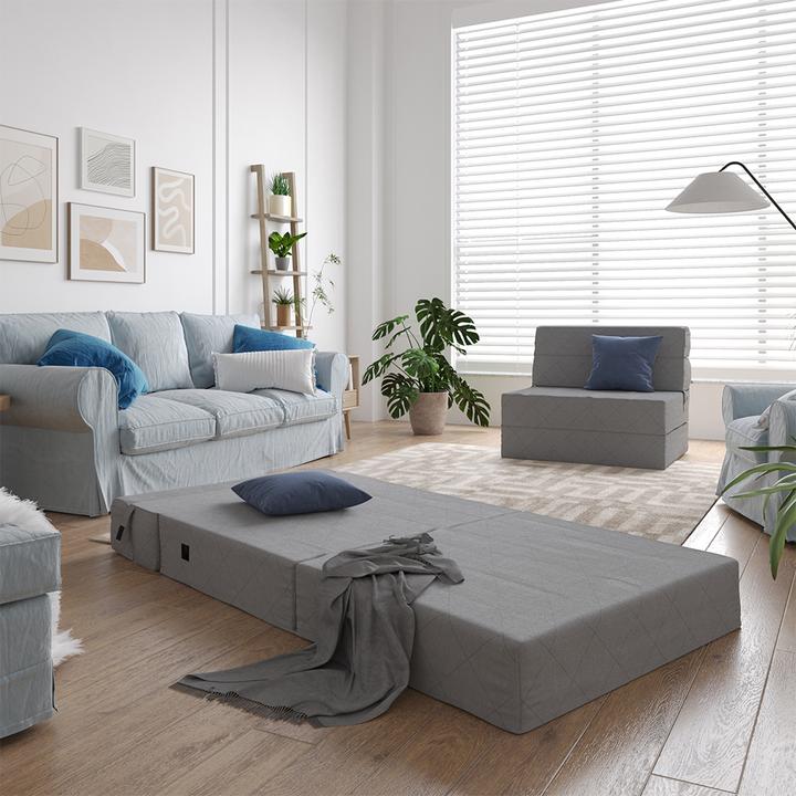 Produktbild VitaliSpa Sofa Lima, Grau, 100 cm mit Schlaffunktion