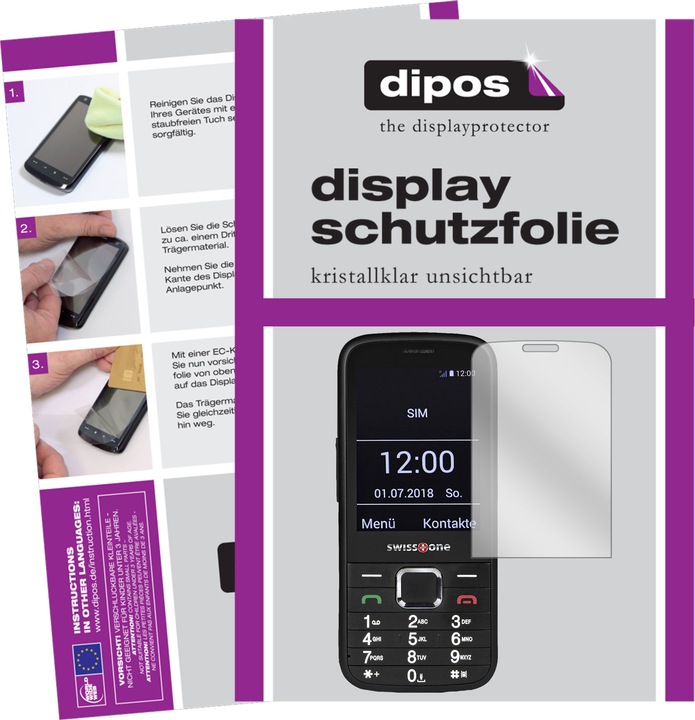 Produktbild Dipos Displayschutzfolie Crystalclear (6 Stück, Swisstone BBM 570)