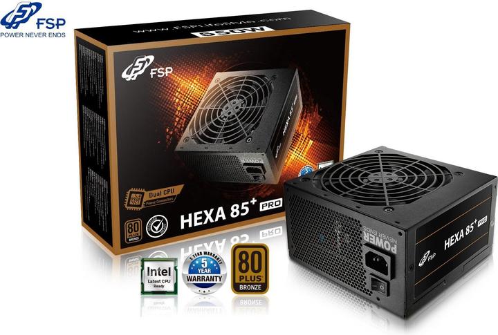Produktbild Fortron FSP Netzteil HEXA+ PRO 550 85+ 550W ATX (550 W)