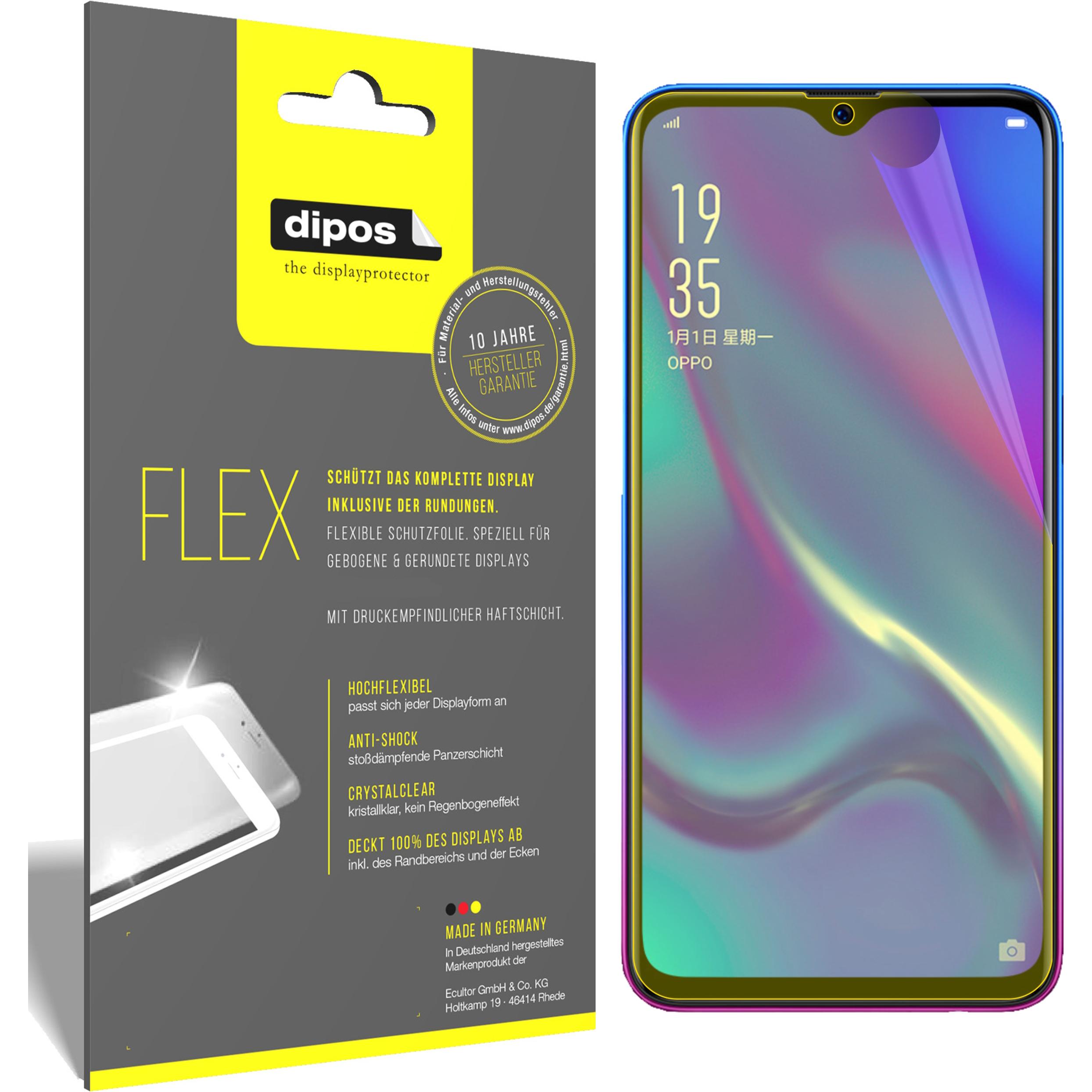 Dipos Displayschutzfolie Full-Cover 3D (3 Stück, Oppo RX17 Neo Pro), Smartphone Schutzfolie, Transparent