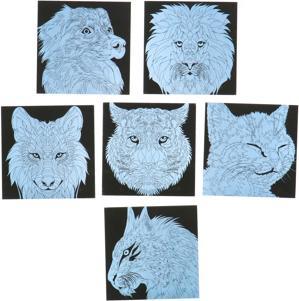 Actual product image Grafix Scratch cards, 6pcs - Animals