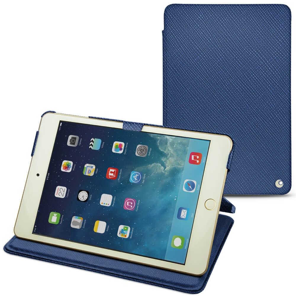 Noreve Lederschutzhülle horizontal (iPad Mini 5), Tablet Hülle, Blau