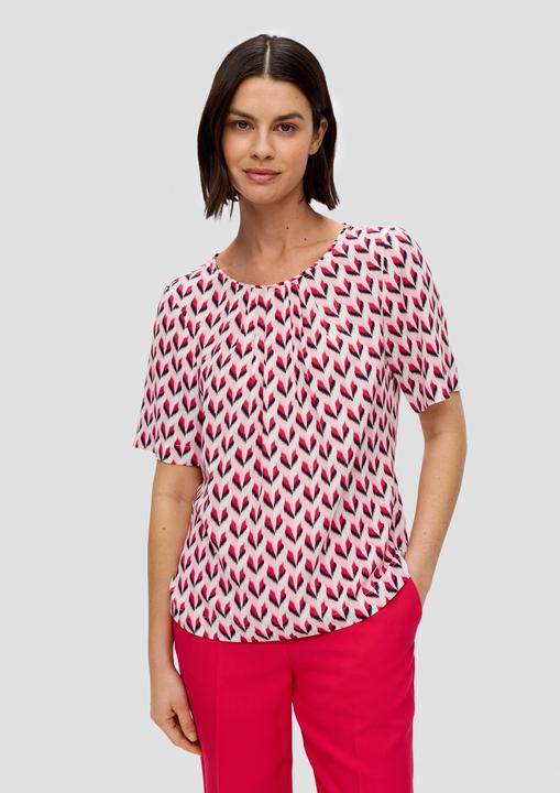 Produktbild s.Oliver Bluse Crêpebluse mit Faltenausschnitt (34)