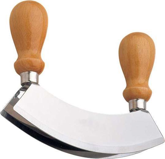 Produktbild Schwarz Kitchen Doppel-Wiegemesser mit Buchenholz-Griffen (15 cm)