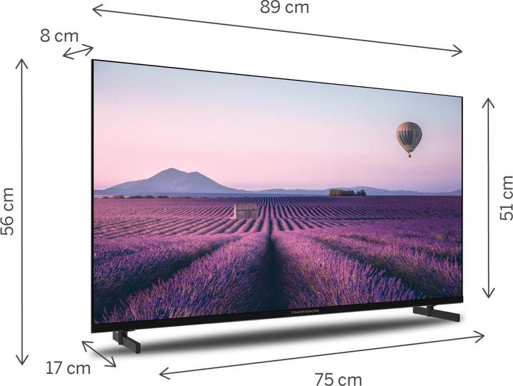 Image du produit Thomson 43UA5S13 TV 109,2 cm (43') 4K Ultra HD Smart TV Wi-Fi Noir (40", LED, Full HD)
