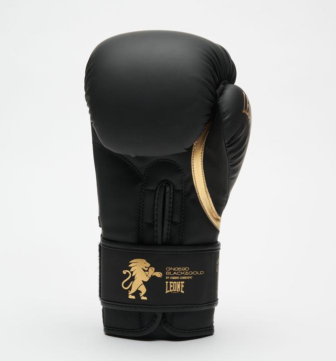 Actual product image Leone Boxing Glove Black Edition GN059D Gold (10 OZ, One size)
