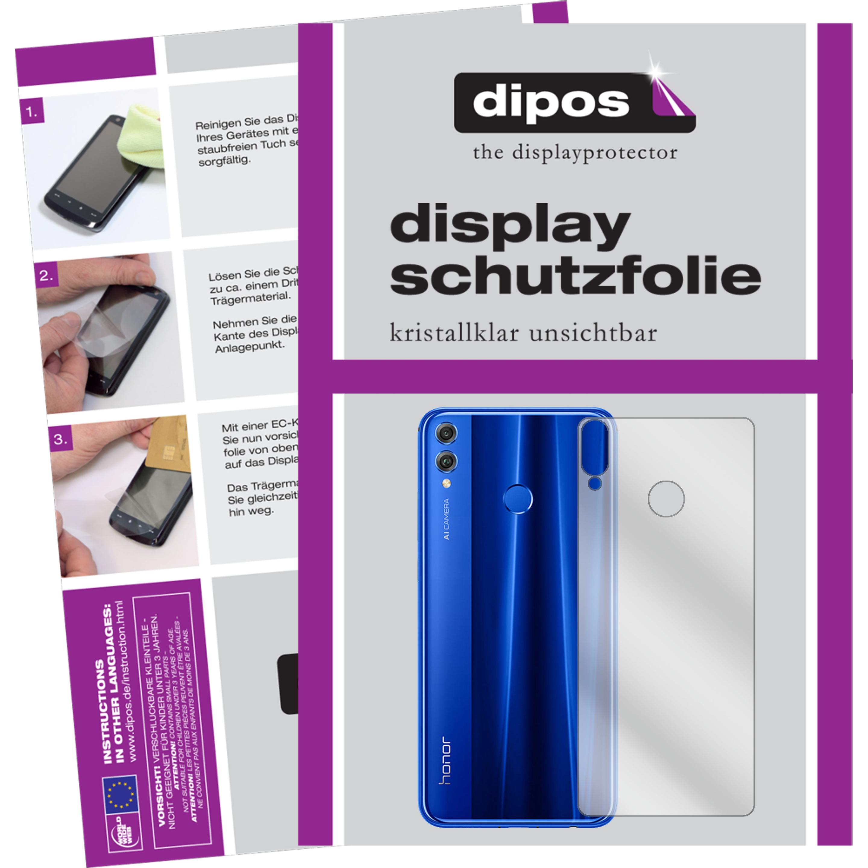 Dipos Displayschutzfolie Crystalclear (1 Stück, Honor 8X), Smartphone Schutzfolie, Transparent