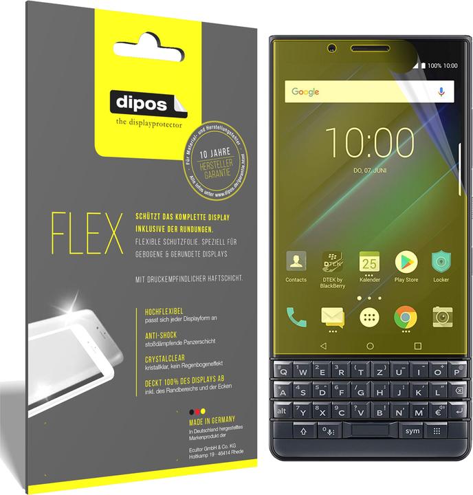 Brotect Pellicola 3D Full-Cover Per BlackBerry Key2 – 2 Pezzi, Auto-Riparante, Antigraffio, Made In Germany