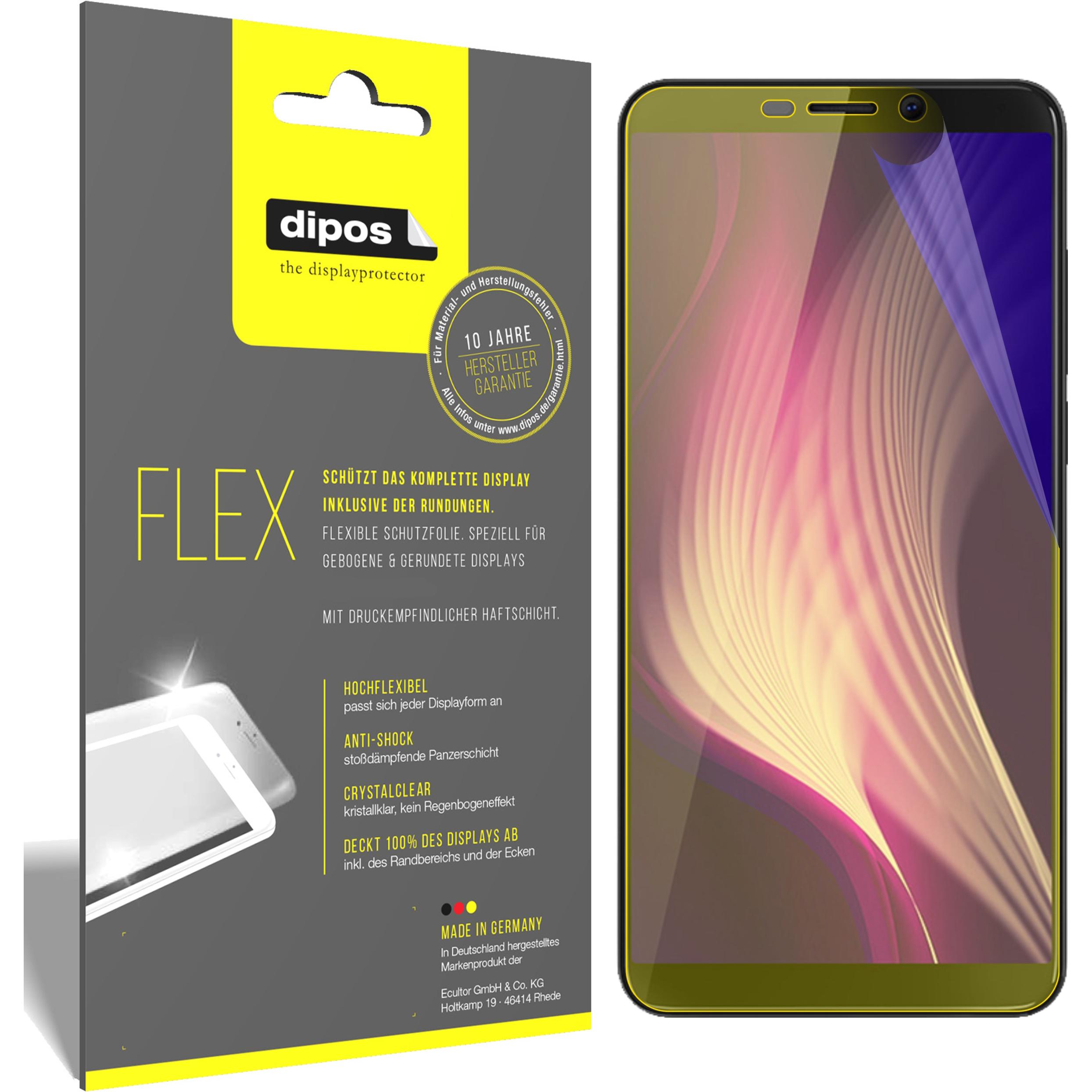 Dipos Displayschutzfolie Full-Cover 3D (2 Stück, Cubot Nova (2018)), Smartphone Schutzfolie, Transparent