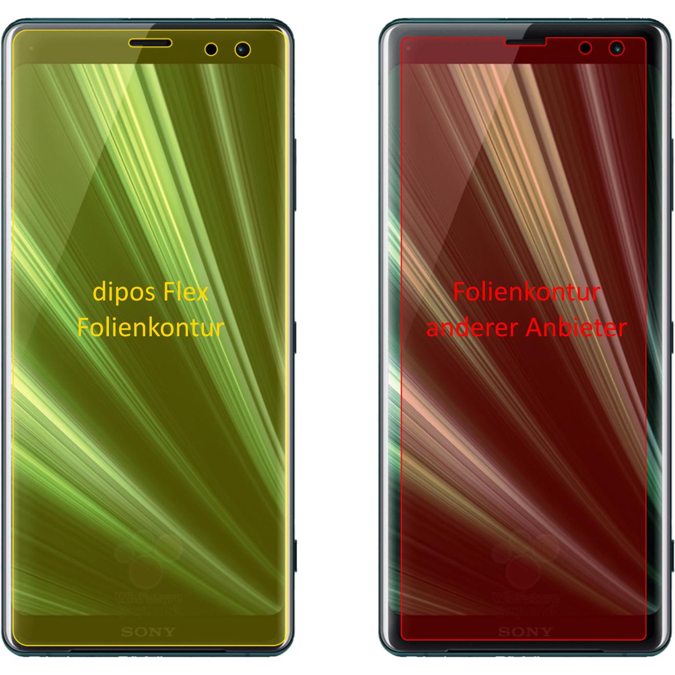 Thumbnail - Dipos Displayschutzfolie Full-Cover 3D (2 Stück, Sony Xperia XZ3), Smartphone Schutzfolie, Transparent
