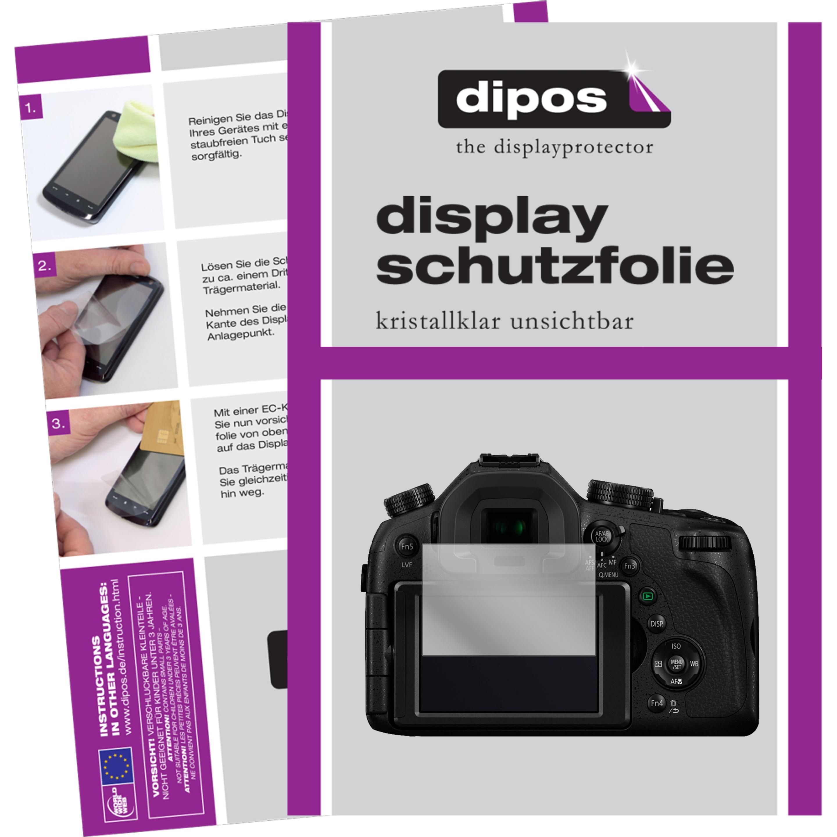 Dipos Displayschutzfolie Crystalclear (Displayschutz, Lumix DMC-FZ1000EG), Kameraschutz, Transparent
