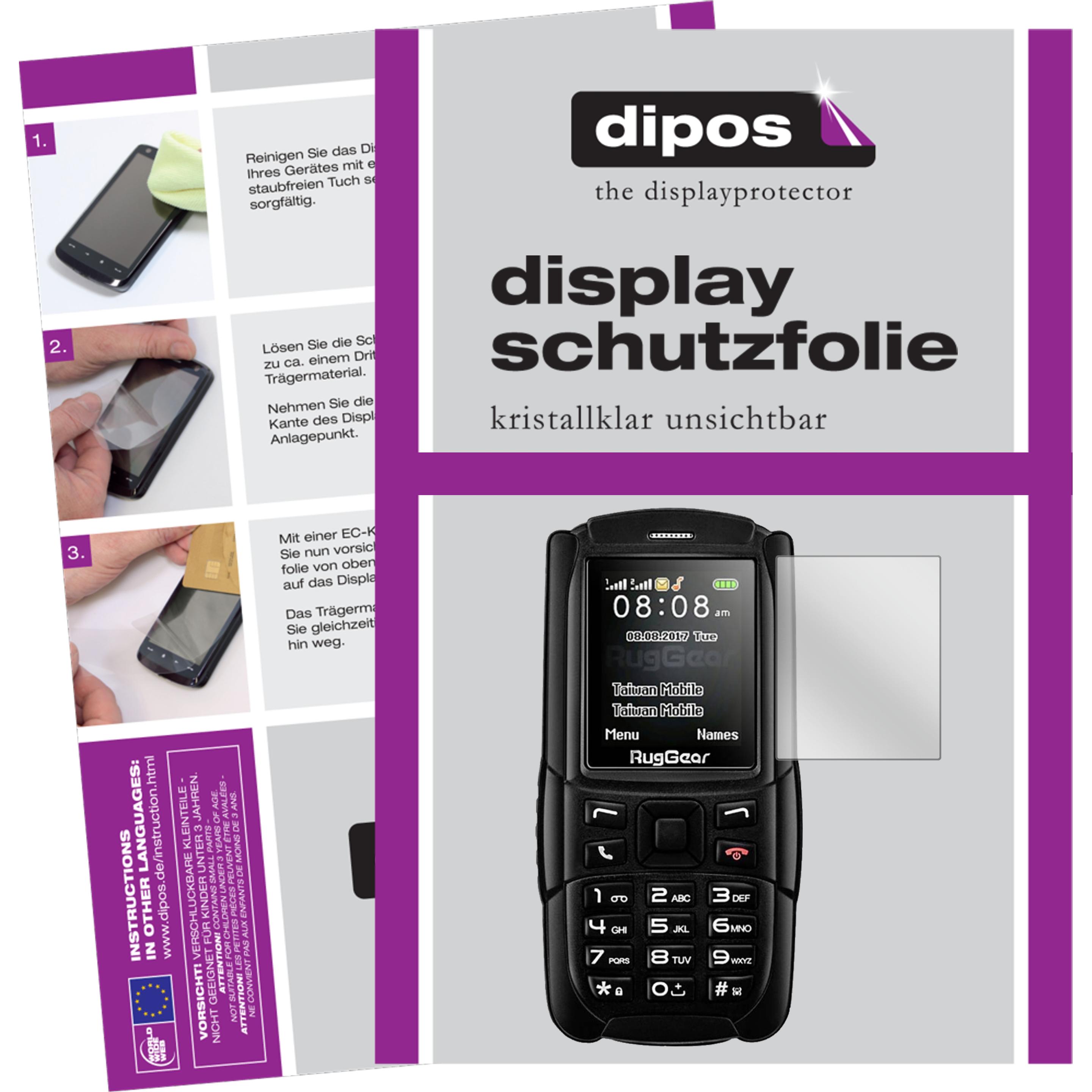 Dipos Displayschutzfolie Crystalclear (6 Stück, RugGear RG129), Smartphone Schutzfolie, Transparent