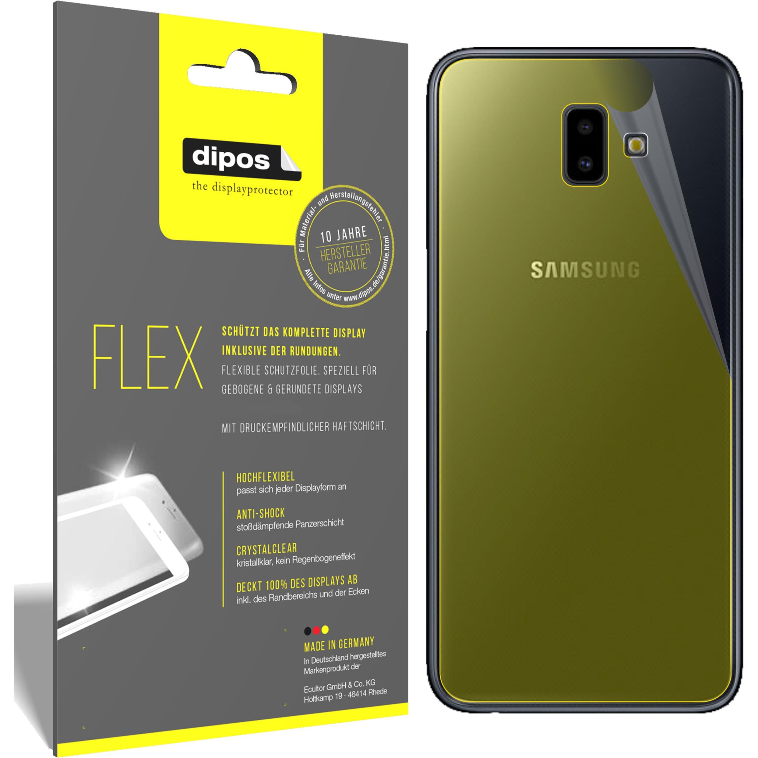 Dipos Displayschutzfolie Full-Cover 3D (3 Stück, Samsung Galaxy J6+), Smartphone Schutzfolie, Transparent