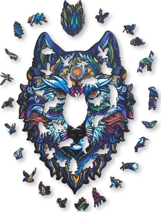 Actual product image Aniwood Puzzle Motif Wolf (M) (150 pieces)