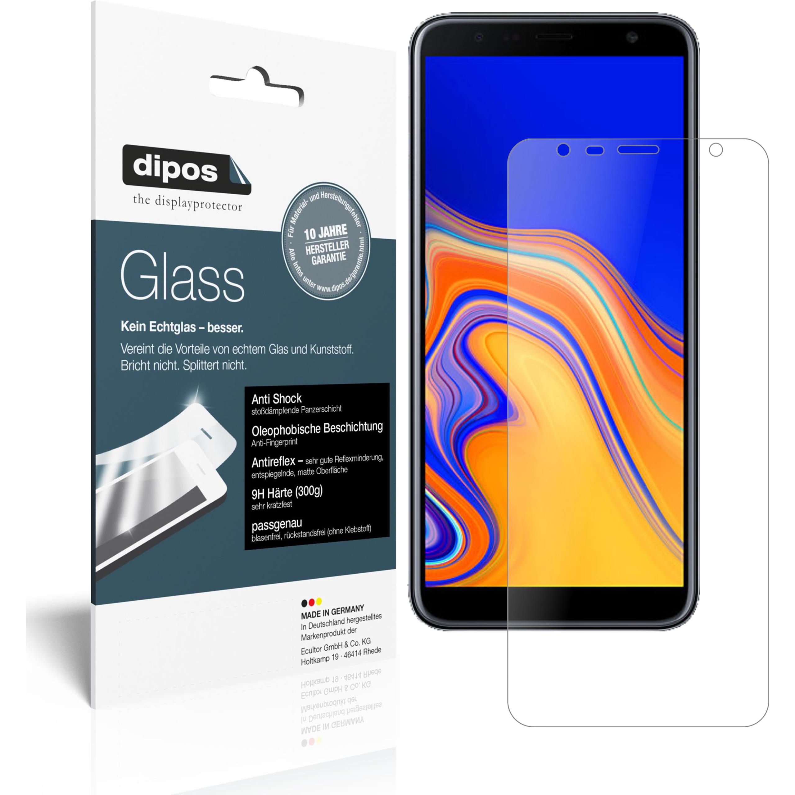 Dipos Displayschutz Anti-Shock (2 Stück, Samsung Galaxy J4+), Smartphone Schutzfolie, Transparent