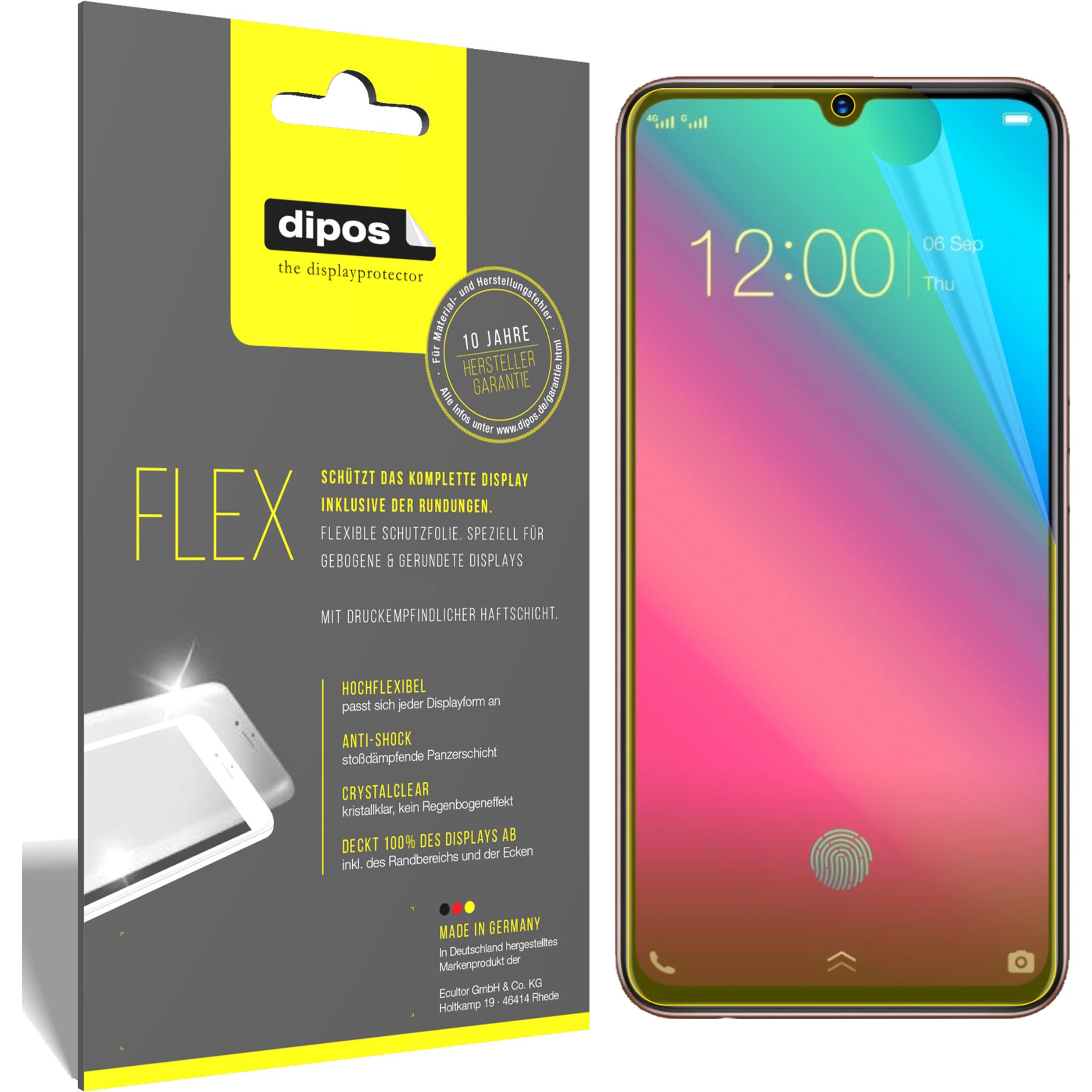 Dipos Displayschutzfolie Full-Cover 3D (2 Stück, Vivo Y97), Smartphone Schutzfolie, Transparent