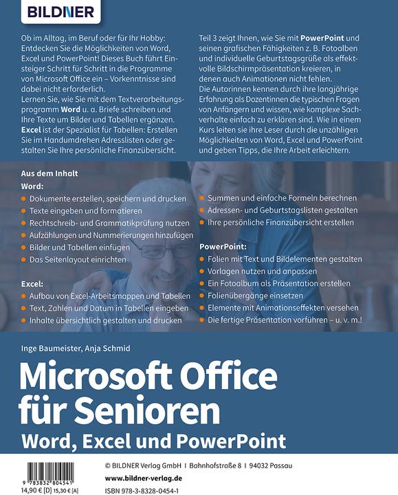 Nutritional values and ingredients Microsoft Office für Senioren - Word, Excel und PowerPoint (German, Inge Baumeister, Anja Schmid, 2023)