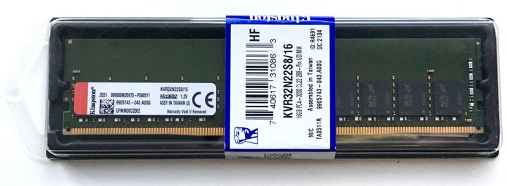 Produktbild Kingston Memory DDR4, Non-ECC, CL22, DIMM, 1Rx8 (1 x 16GB, 3200 MHz, DDR4-RAM, DIMM)