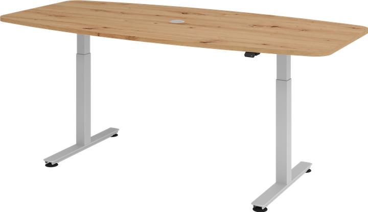 Actual product image Hammerbacher Conference table with touch switch, knotty oak