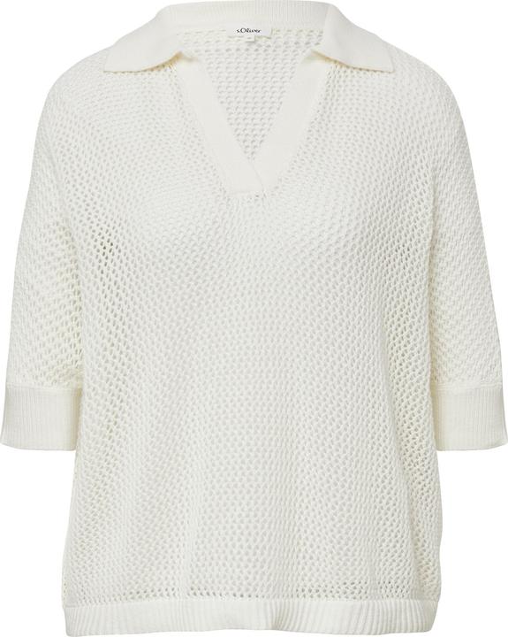 Actual product image S.Oliver Strickpullover Oversized Ajour-Polo (42)