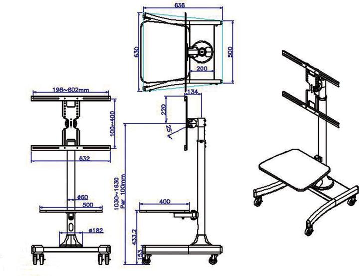 Produktbild Value Rollständer (47", 50 kg)