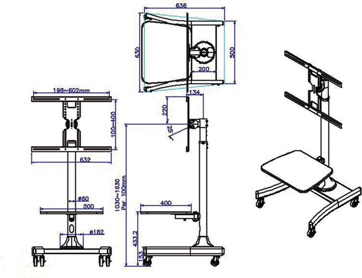 Produktbild Value Rollständer (47", 50 kg)