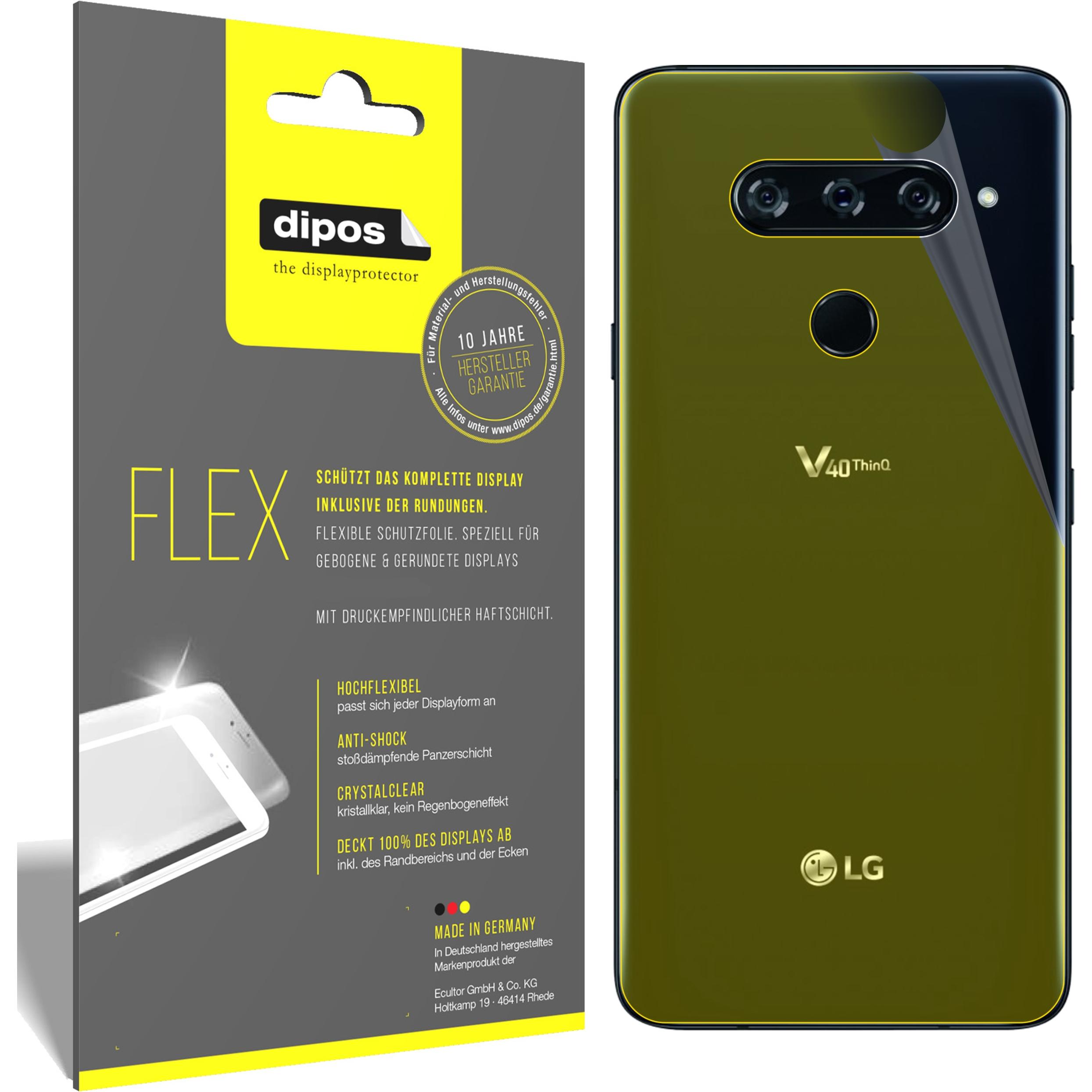 Dipos Displayschutzfolie Full-Cover 3D (2 Stück, LG V40 ThinQ), Smartphone Schutzfolie, Transparent