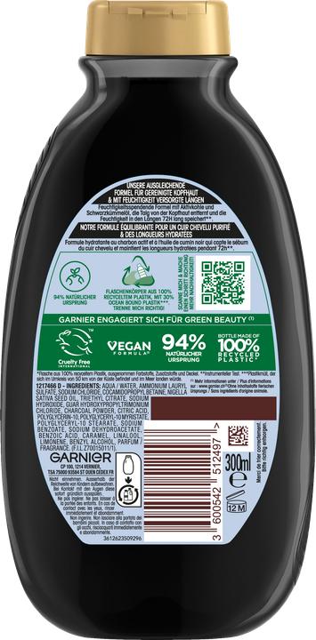 Produktbild Garnier Ultra Doux Magnetic Charcoal (300 ml, Flüssiges Shampoo)