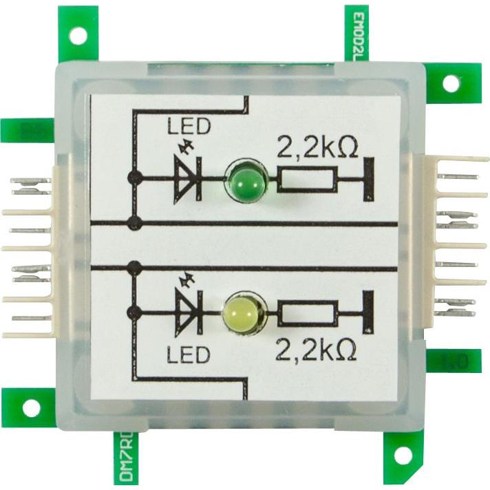 Allnet BrickRknowledge Dual GPIO-Monitoring LED 3mm - con massa (Kit elettronica), Modulo elettronico