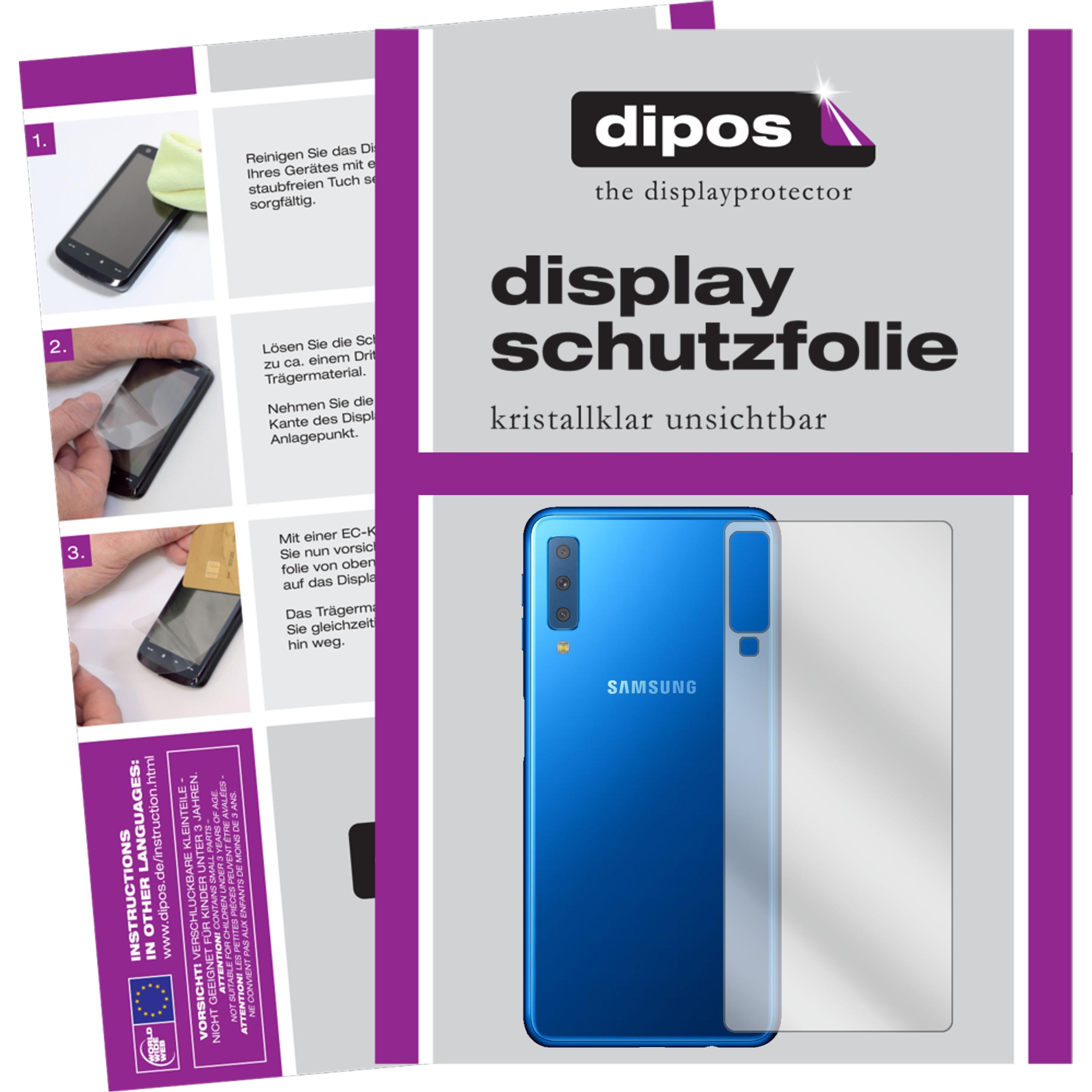 Dipos Displayschutzfolie Crystalclear (2 Stück, Samsung Galaxy A7 (2018)), Smartphone Schutzfolie, Transparent