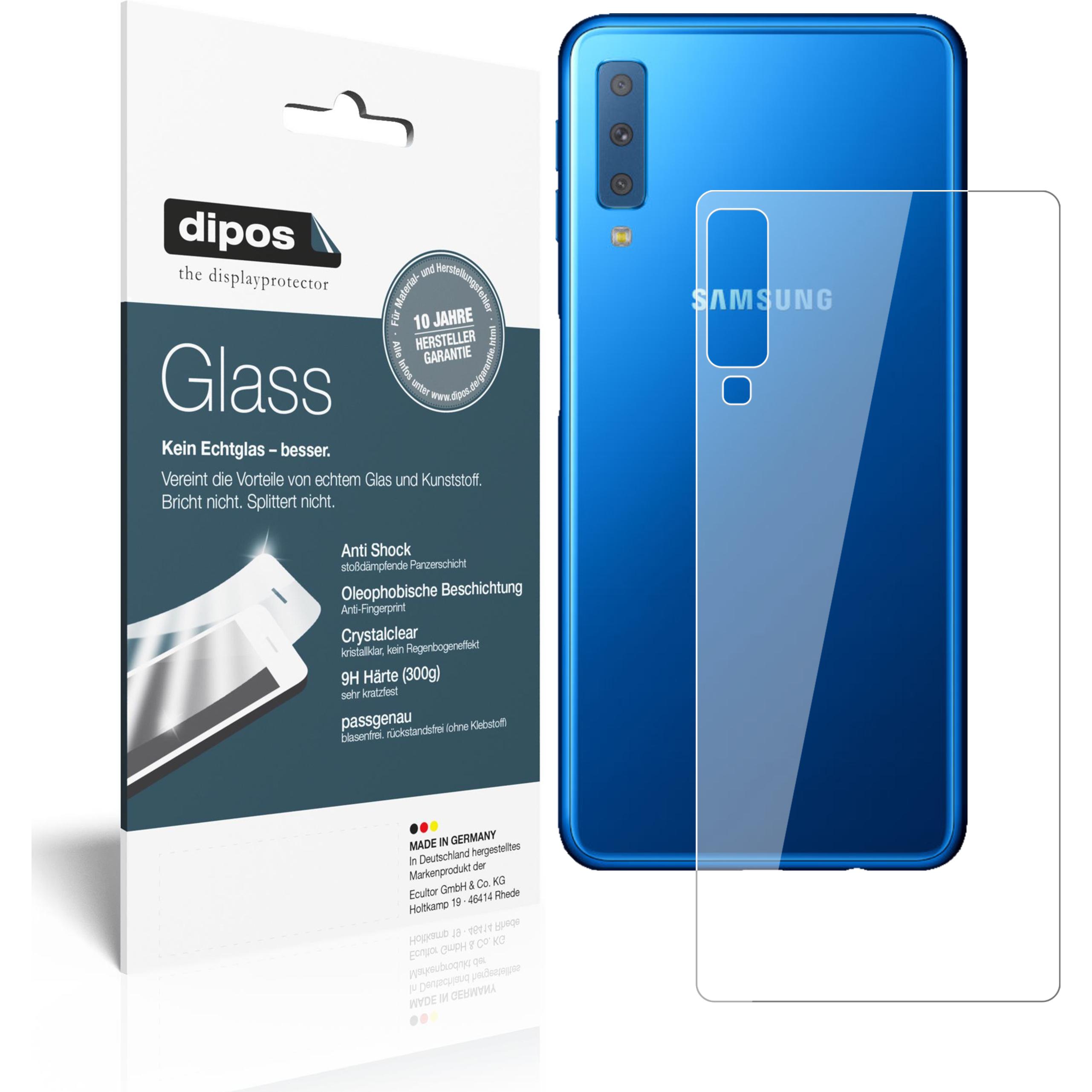 Dipos Displayschutz Anti-Shock (2 Stück, Samsung Galaxy A7 (2018)), Smartphone Schutzfolie, Transparent