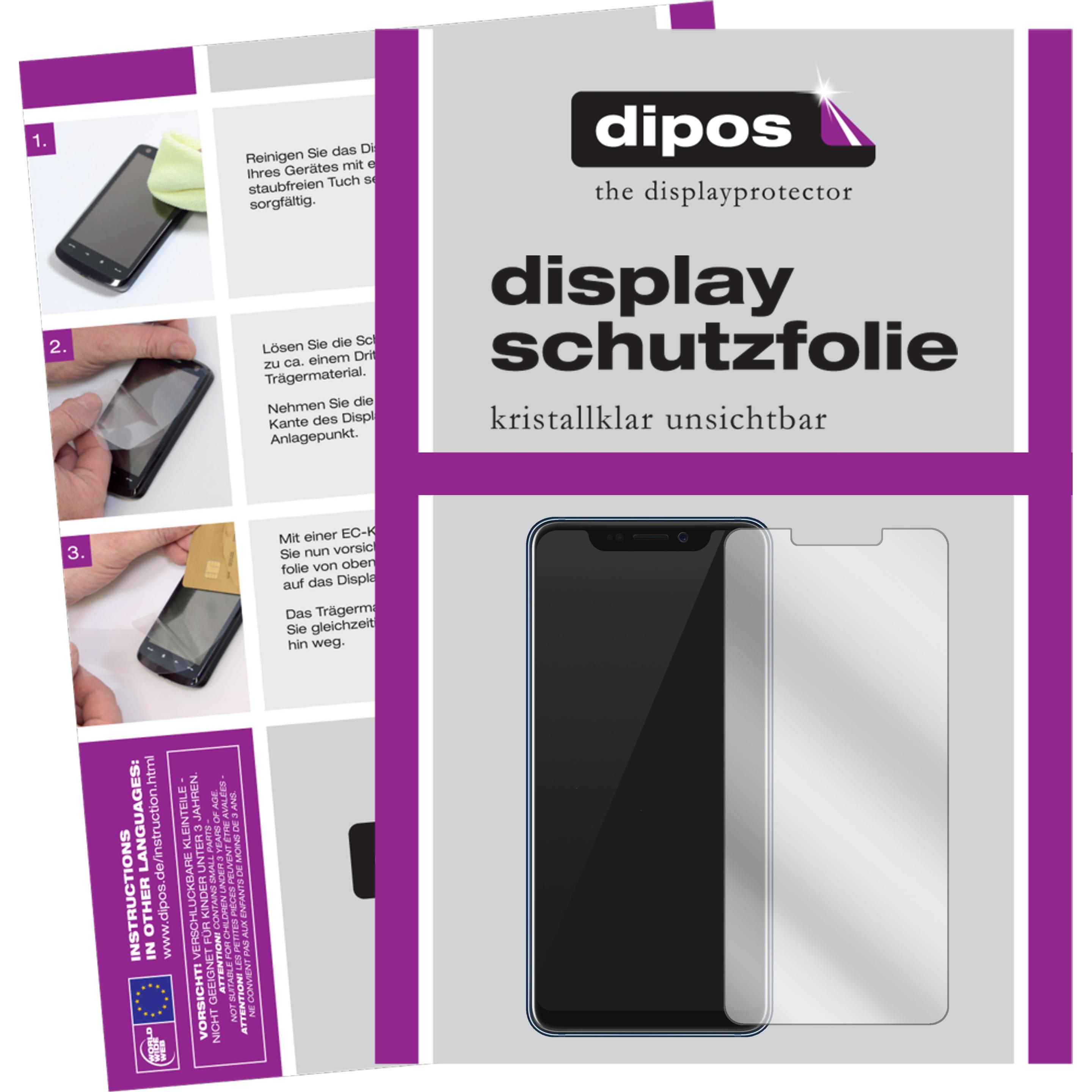 Dipos Displayschutzfolie Crystalclear (6 Stück, ZTE Axon 9 Pro), Smartphone Schutzfolie, Transparent