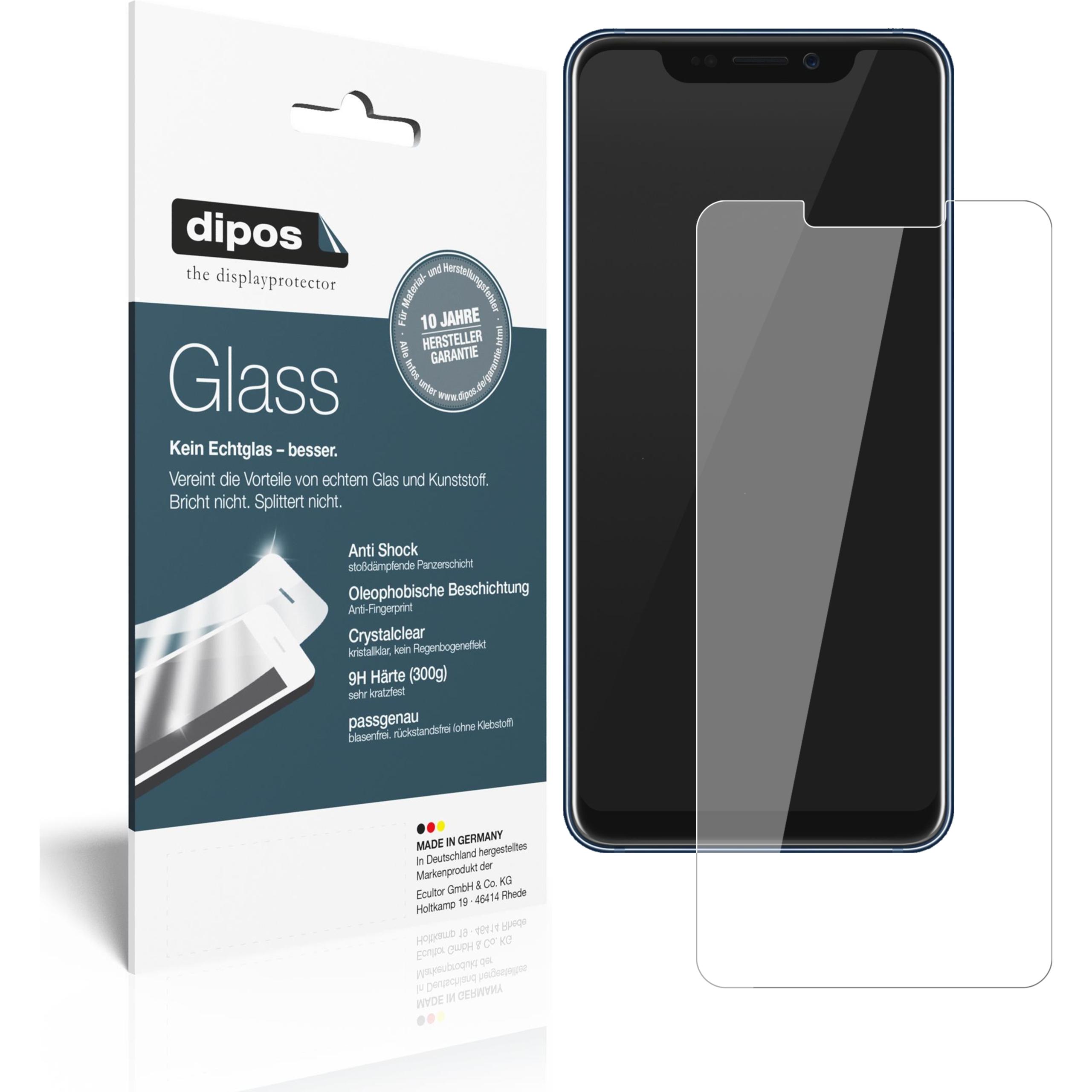 Dipos Displayschutz Anti-Shock (2 Stück, ZTE Axon 9 Pro), Smartphone Schutzfolie, Transparent