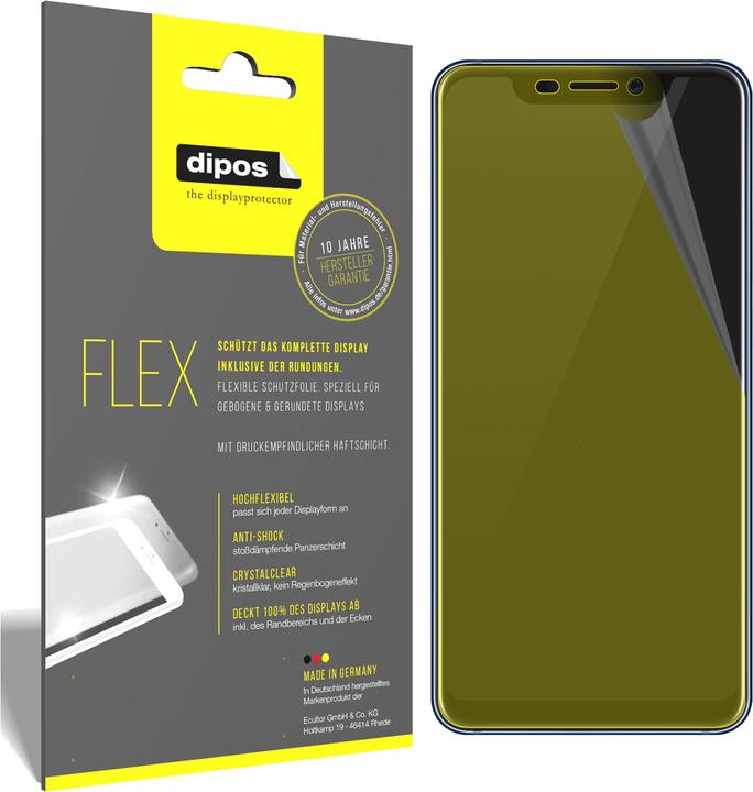 3 Pellicole Protettive Dipos FLEX Per Elephone A4 – Copertura Totale, Antiurto, Garanzia 10 Anni