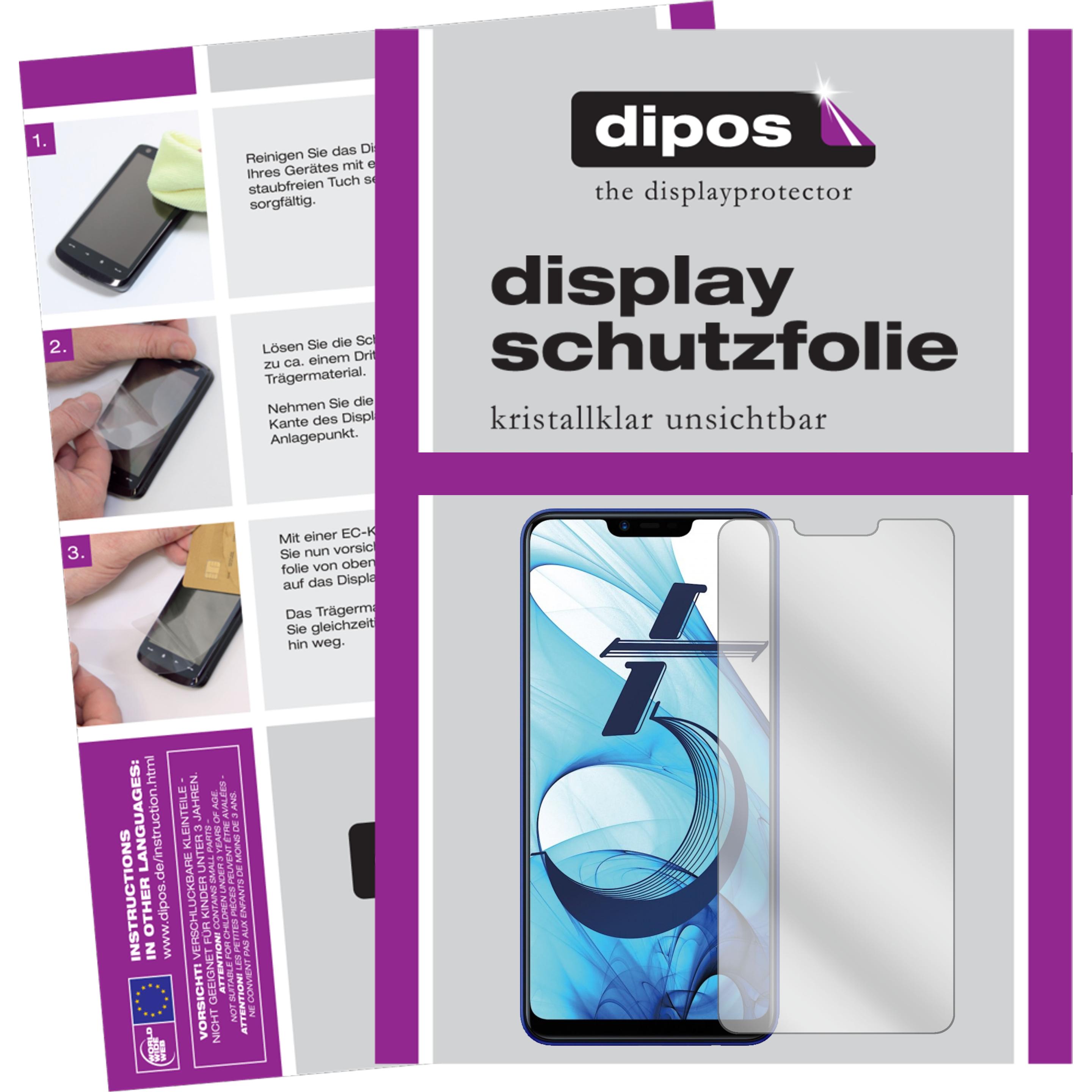 Dipos Displayschutzfolie Crystalclear (2 Stück, Oppo AX5), Smartphone Schutzfolie, Transparent