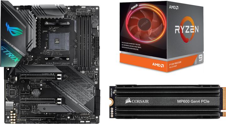 ASUS ROG Strix X570-F + Ryzen 9 3900X + Corsair MP600