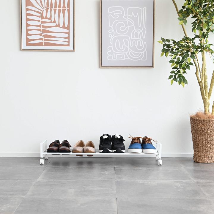 Actual product image Yamazaki Shoe rack with castors TOWER