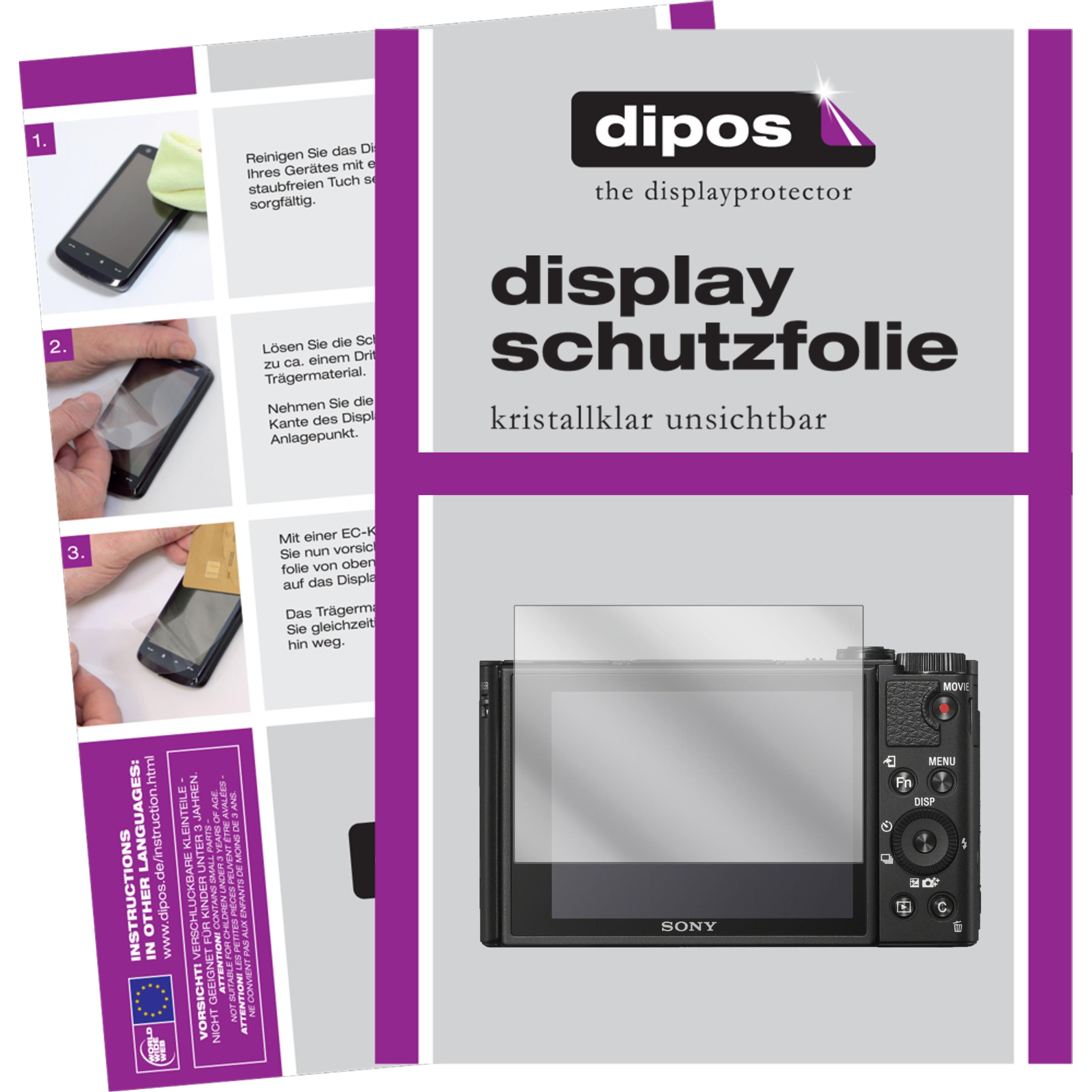 Dipos Displayschutzfolie Crystalclear (Displayschutz, Sony DSC-HX95), Kameraschutz, Transparent