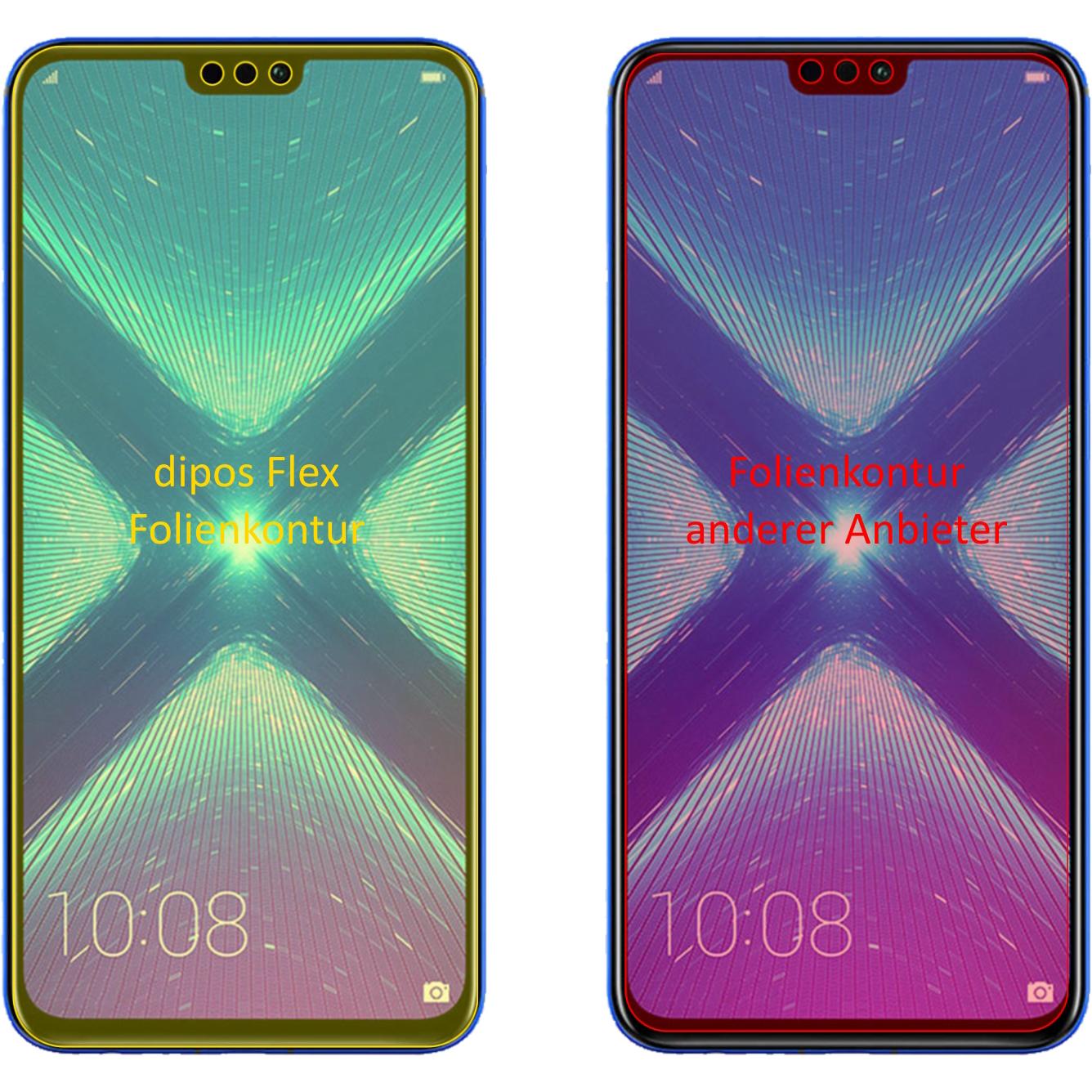 Thumbnail - Dipos Displayschutzfolie Full-Cover 3D (3 Stück, Honor 8X), Smartphone Schutzfolie, Transparent